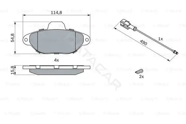 Тормозные колодки BOSCH 0986424379