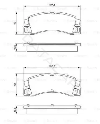 Тормозные колодки BOSCH 0986424383
