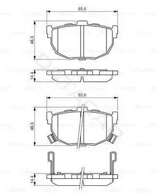 Тормозные колодки BOSCH 0986424418