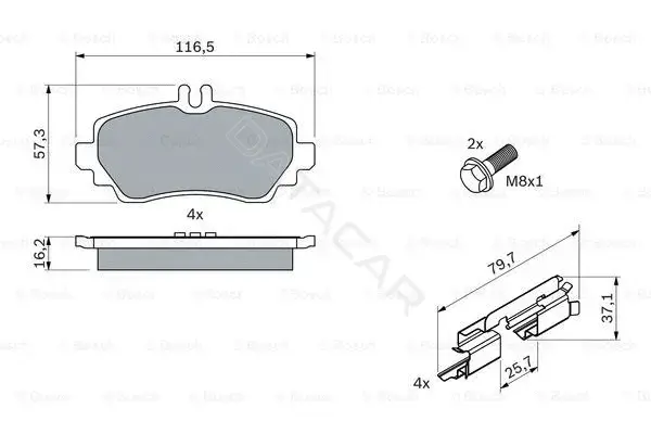 Тормозные колодки BOSCH 0986424469