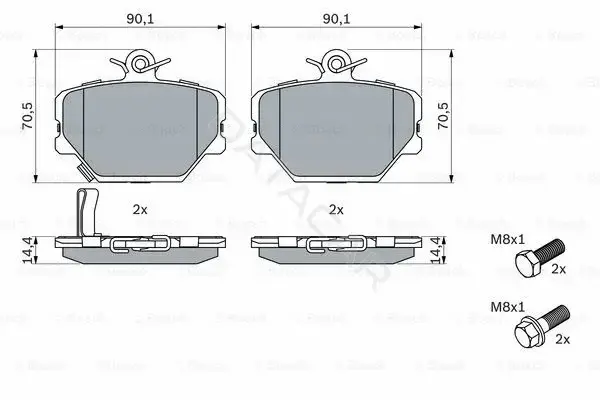 Тормозные колодки BOSCH 0986424471