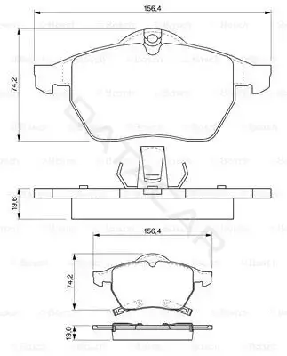 Тормозные колодки BOSCH 0986424488