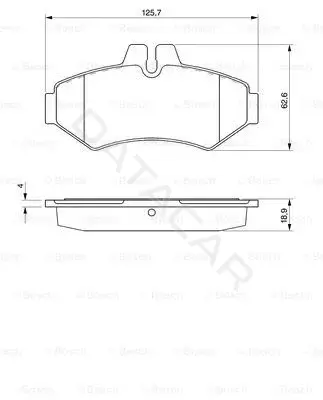 Тормозные колодки BOSCH 0986424516