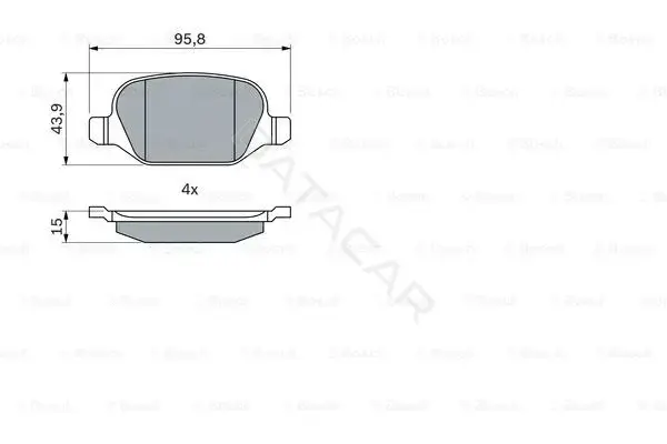 Тормозные колодки BOSCH 0986424553