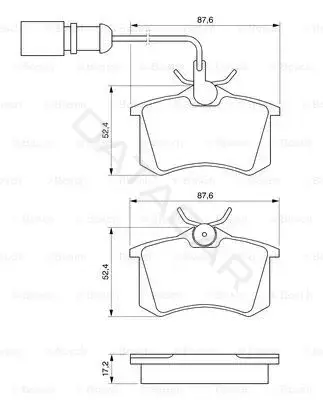 Тормозные колодки BOSCH 0986424559