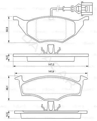 Тормозные колодки BOSCH 0986424632