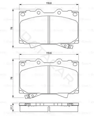 Тормозные колодки BOSCH 0986424640