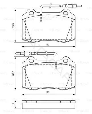 Тормозные колодки BOSCH 0986424658