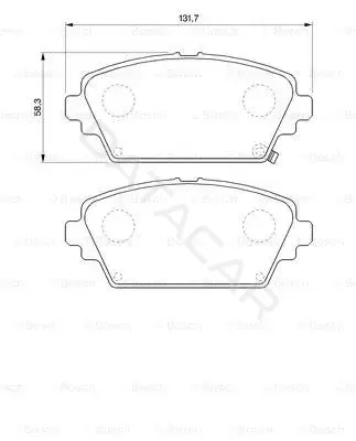 Тормозные колодки BOSCH 0986424663
