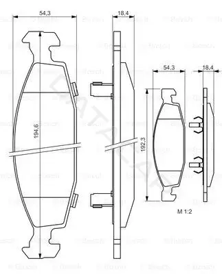 Тормозные колодки BOSCH 0986424666