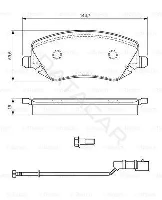 Тормозные колодки BOSCH 0986424679