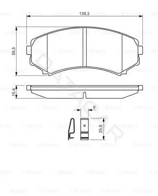 Тормозные колодки BOSCH 0986424709