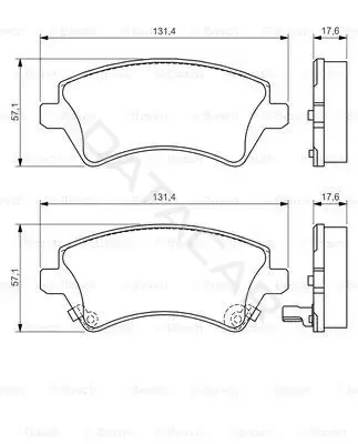 Тормозные колодки BOSCH 0986424735