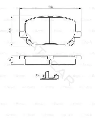Тормозные колодки BOSCH 0986424761