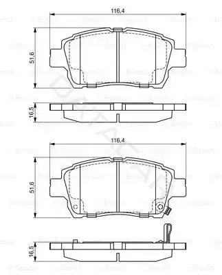 Тормозные колодки BOSCH 0986424803