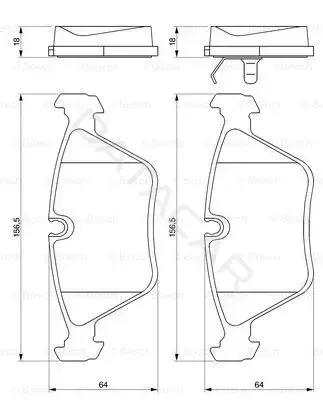 Тормозные колодки BOSCH 0986424828