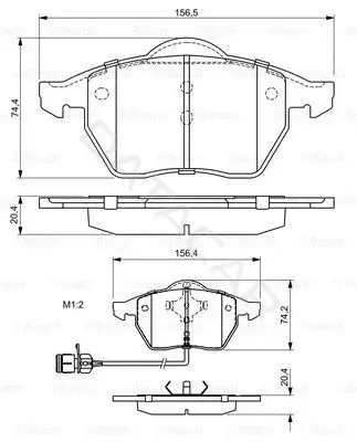 Тормозные колодки BOSCH 0986460937