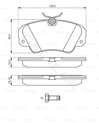 Тормозные колодки BOSCH 0986460939