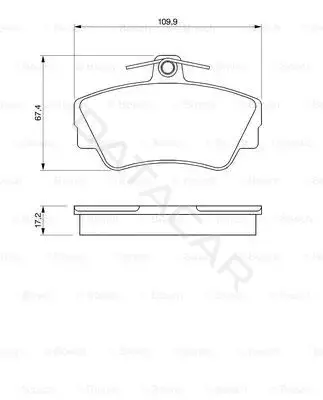 Тормозные колодки BOSCH 0986460989