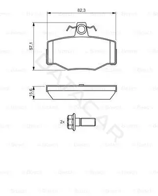 Тормозные колодки BOSCH 0986460993