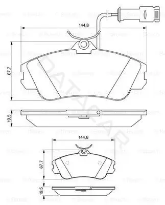 Тормозные колодки BOSCH 0986461115