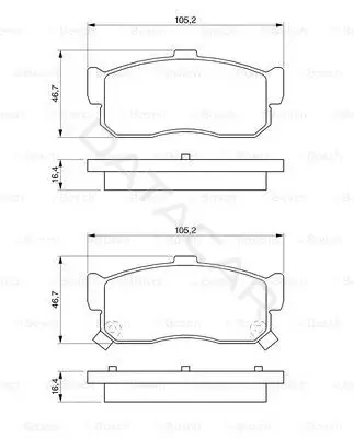Тормозные колодки BOSCH 0986461144