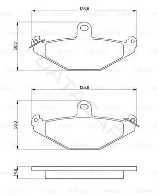 Тормозные колодки BOSCH 0986461148