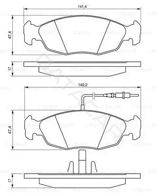 Тормозные колодки BOSCH 0986461764
