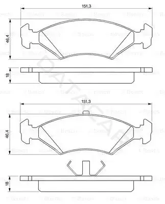 Тормозные колодки BOSCH 0986466402