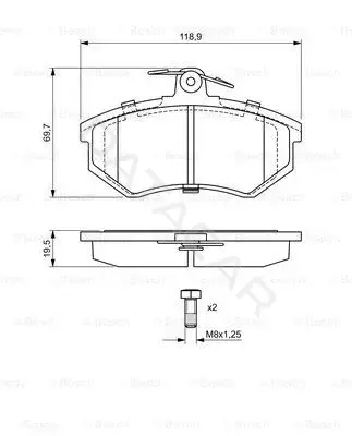 Тормозные колодки BOSCH 0986466700