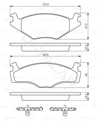 Тормозные колодки BOSCH 0986468871