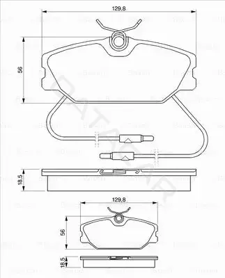 Тормозные колодки BOSCH 0986469191
