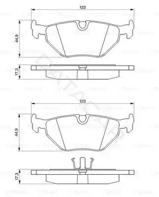 Тормозные колодки BOSCH 0986469960