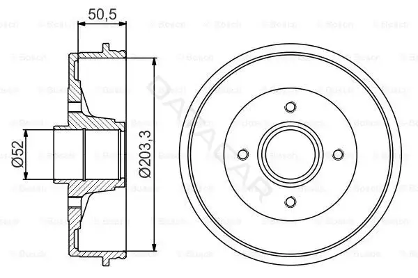Тормозной барабан BOSCH 0986477175