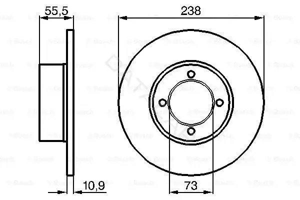 Тормозные диски BOSCH 0986478079
