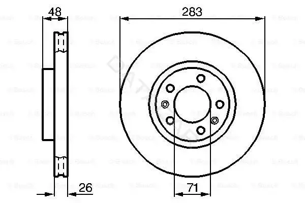 Тормозные диски BOSCH 0986478125