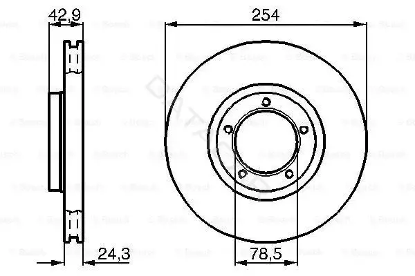 Тормозные диски BOSCH 0986478160