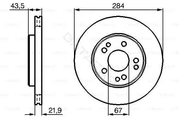 Тормозные диски BOSCH 0986478186