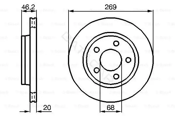 Тормозные диски BOSCH 0986478316