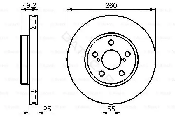 Тормозные диски BOSCH 0986478451