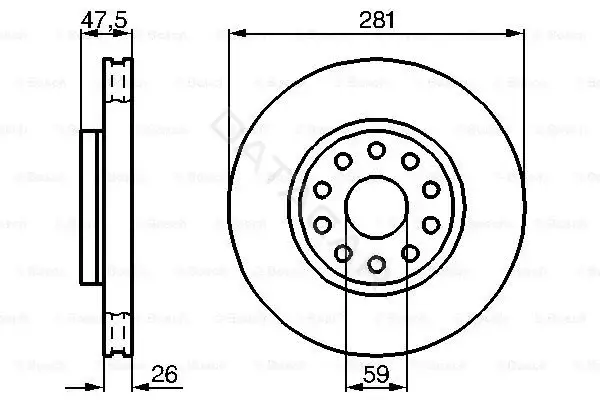 Тормозные диски BOSCH 0986478460
