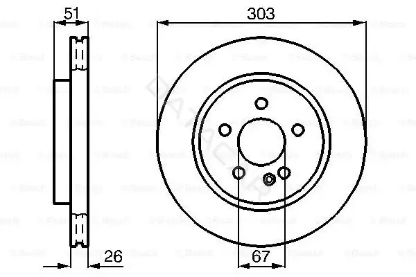 Тормозные диски BOSCH 0986478468