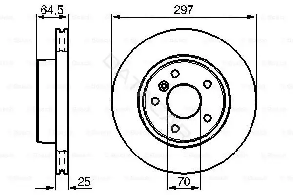 Тормозные диски BOSCH 0986478483