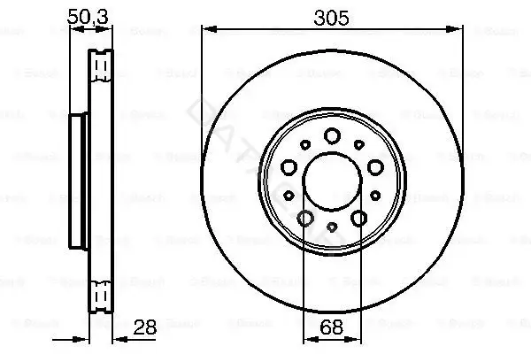 Тормозные диски BOSCH 0986478494