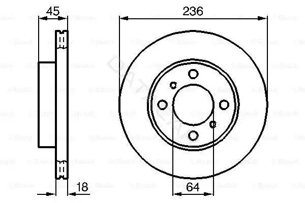 Тормозные диски BOSCH 0986478572