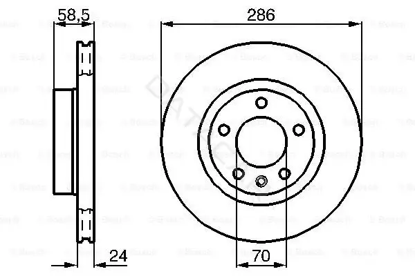 Тормозные диски BOSCH 0986478594