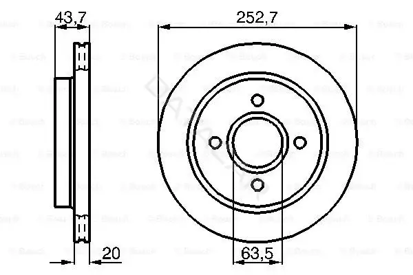 Тормозные диски BOSCH 0986478605