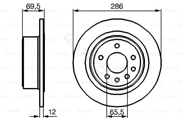 Тормозные диски BOSCH 0986478609