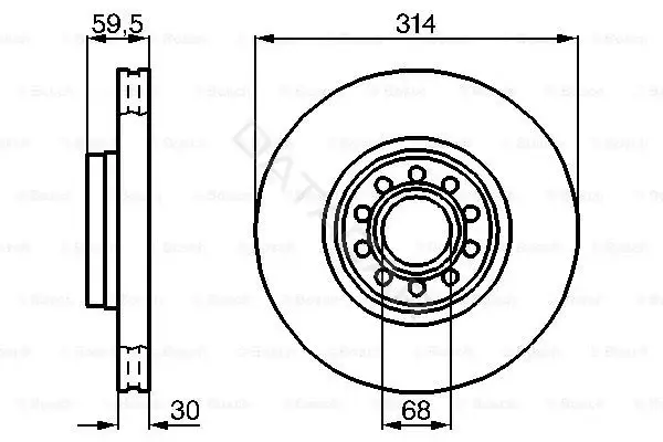 Тормозные диски BOSCH 0986478617