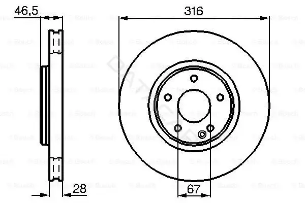 Тормозные диски BOSCH 0986478625